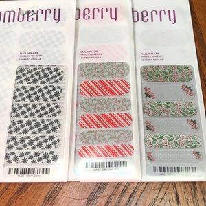 Lot of 3 full sheets Jamberry Christmas wraps!